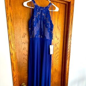 Formal royal blue long dress, size 12